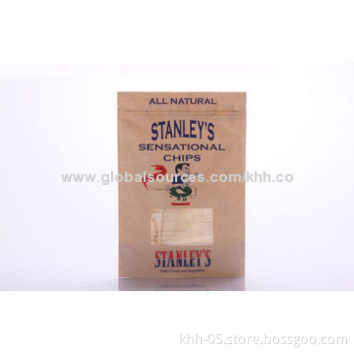 Natural Kraft Paper Bag/Natural Kraft Foil Stand Up Zip Pouch
